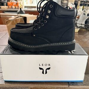 Black Men's Leather Boots